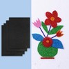 10 Pack Black Self Adhesive Glitter Foam Sheets for Crafts,