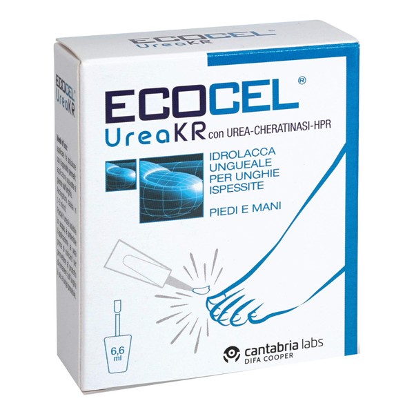 Ecocel Urea Kr Nail Hydrolac for Thickened Nails, 6.6 ml