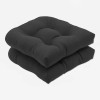 Pillow Perfect Fresco Solid Indoor/Outdoor Wicker Patio Seat Cushion Reversib...