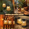 yunsheng Solar Lantern Outdoor Waterproof, 2 Pack Hanging Woven Lantern