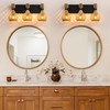 LmnLvn Farmhouse Bathroom Light Fixture, 3-Light Boho Vanity Light, Bamboo