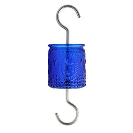 AMAURAS Glass Ant Moat for Bird Feeders (Blue)