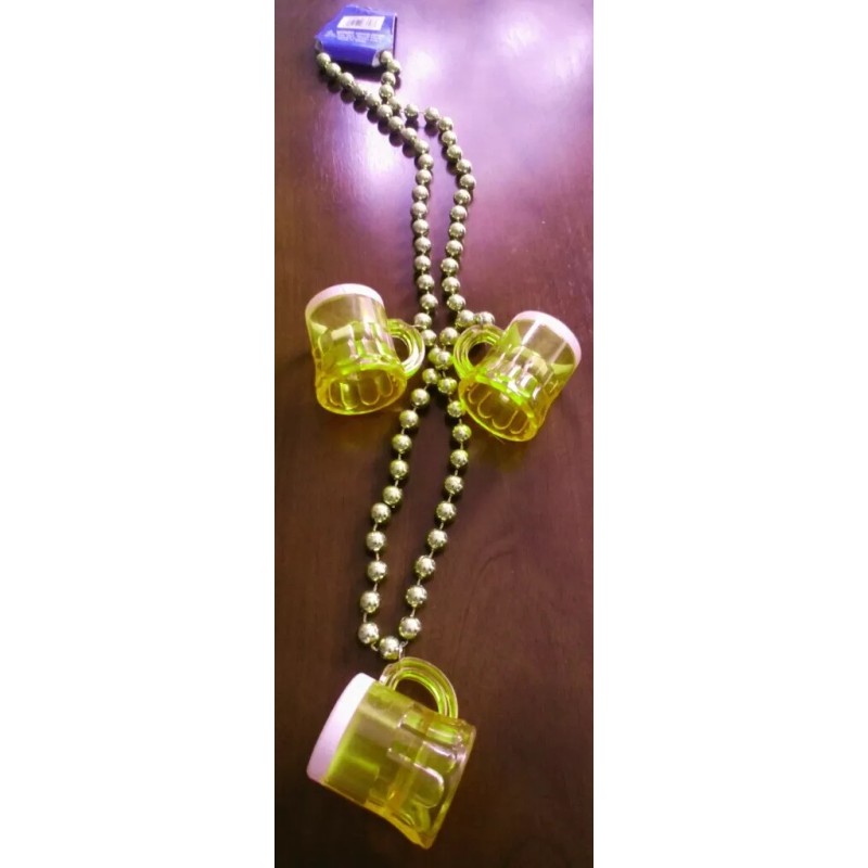Unbranded Beer Mug Mardi Gras Party Bead Necklace ~ 3