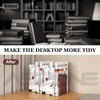 1Pair Book Ends for Heavy Books,Square Bookends Wood Book Ends