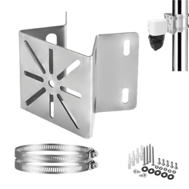 CTXSumTec Stainless Steel Corner Mount for Eufy SoloCam S340 | Rust-Proof Exterior Pole Column Wall Bracket for PTZ & Solar Security Cameras | 90° Angle Design for Indoor/Outdoor