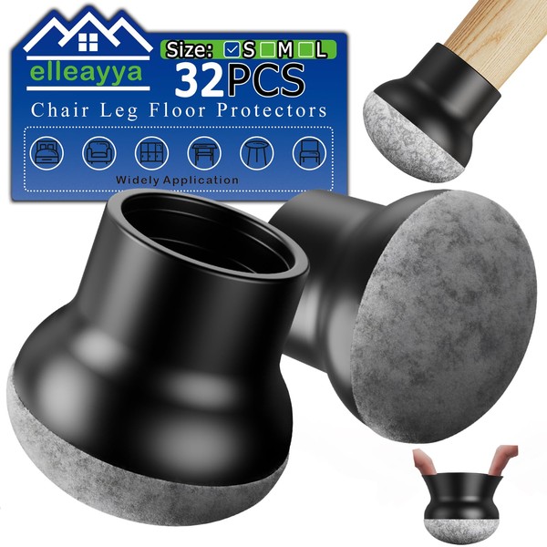 Chair Leg Floor Protectors - Fits Straight & Splayed Legs