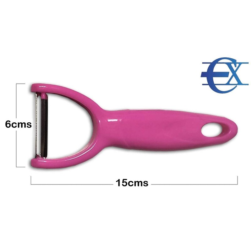 Peeler, Potato Peeler with Stainless Steel Blades, Hand Peeler, Pink