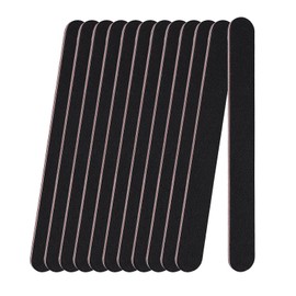 Pack of 12 Nail Files, Professional 100/180 Sanding Board Nail Files, Black Double-Sided Nail File, Stable and Suitable for All Nails, Ideal for Home and Salon Use