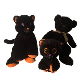 Weighted stuffed animal, cat, bear or bat plus with 2-4 lbs, washable plush buddy