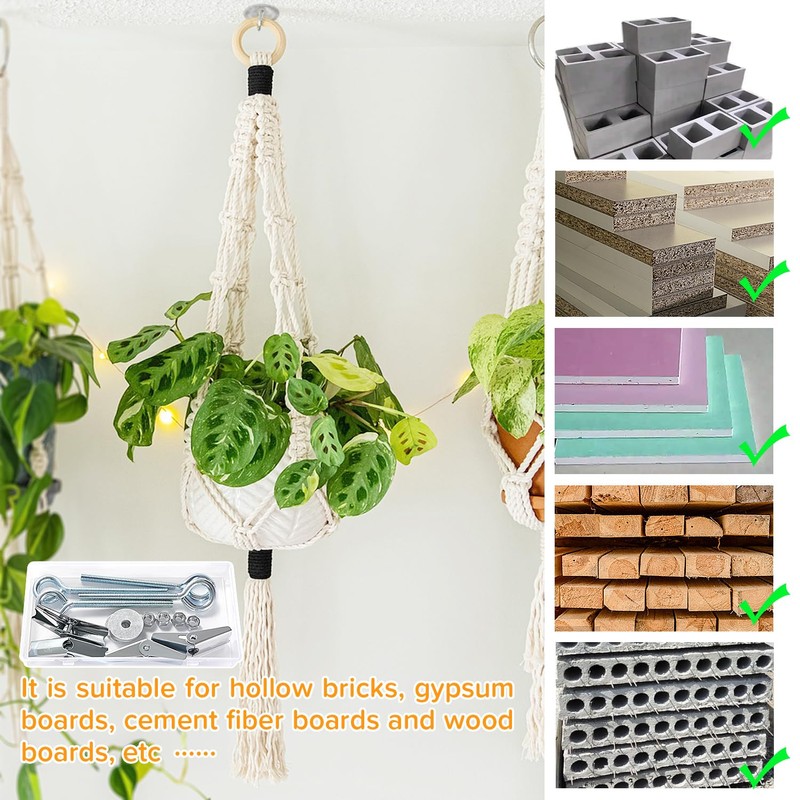 Lyeteung 4 Sets M6 Wing Spring Hook, Spring Toggle Wing