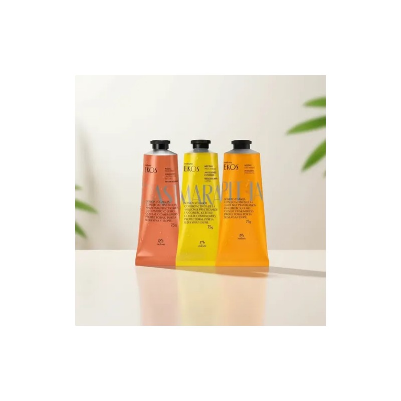 Crema Manos Ekos Pitangacastañamaracuyá Kit 3 Pza 75 Gr