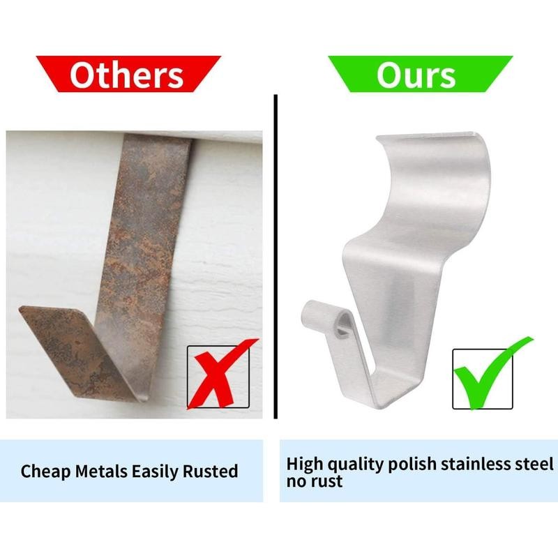 Vinyl Siding Hooks (10 Pack), Heavy Duty Stainless Steel Low