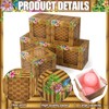 6 Pcs 3D Tree Stump Boxes, Hawaii Fake Wood Centerpieces