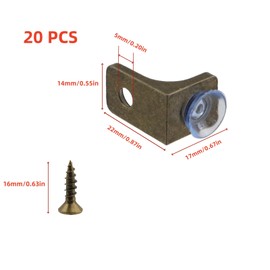 Risbay Shelf Support Peg Shelf Pins Kit with Hole Bracket L-Shaped Nickel Plated Holder Replacement Peg for Support Cabinet Kitchen Furniture Book Shelves Holder Locking Pins,20PCS(Antique Cyan)