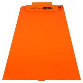 Posse Box - Bottom-Opening Dual Compartment Clipboard PB-37C-PCOra · Orange Powder-Coat · 14" x 9" x 1-1/2" · Storage Organizer