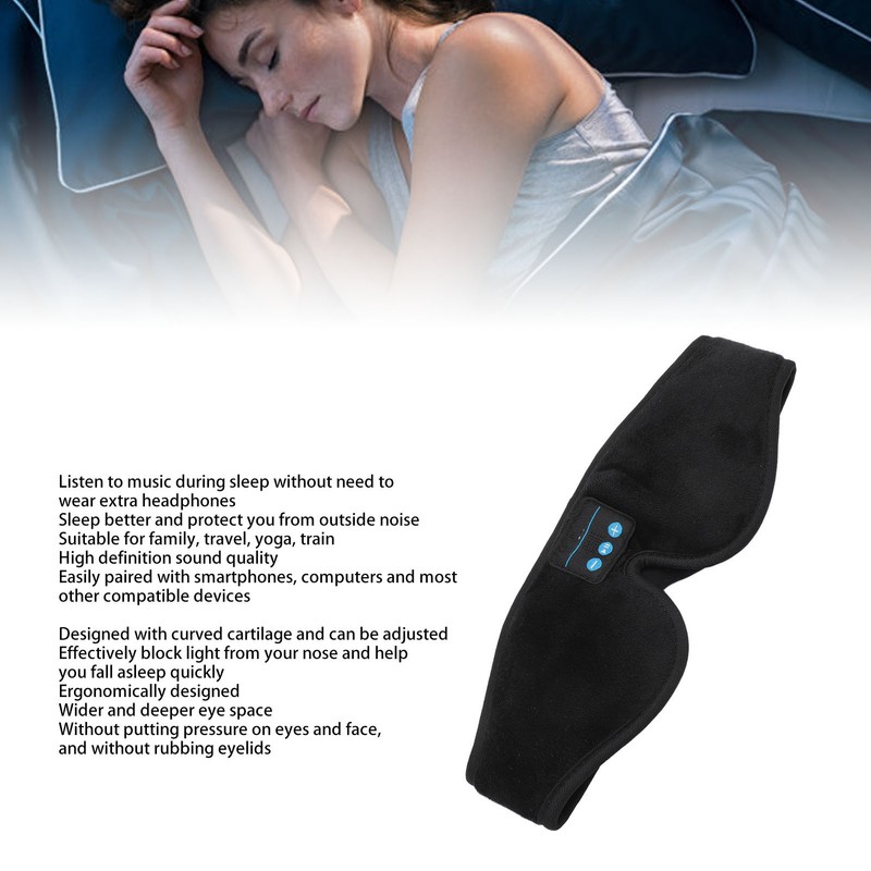 Bluetooth Sleep Mask 3D Memory Sponge Wireless Music Sleeping Headphone