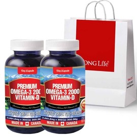 Tonglife Premium Omega 3 2000 Vitamin D 2 bottles / 통라이프 프리미엄 오메가3 2000 비타민D 2병