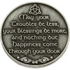 Irish Blessing Coin Happiness with Celtic Cross (Single Coin)