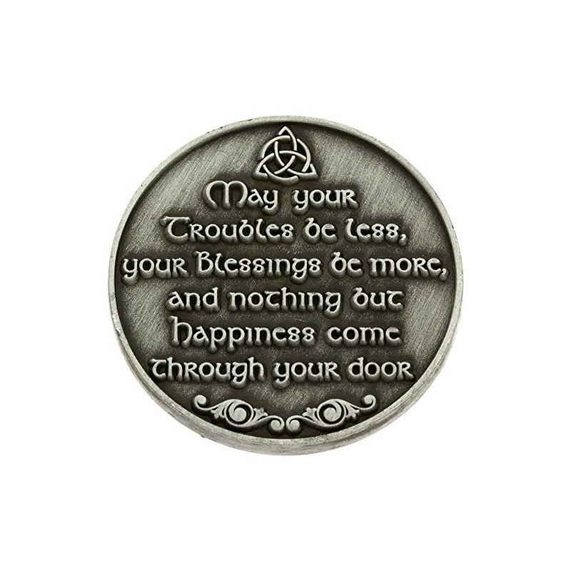 Irish Blessing Coin Happiness with Celtic Cross (Single Coin)