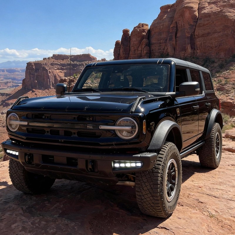Led DRL Fog Lights with Amber Turn Signal for Bronco