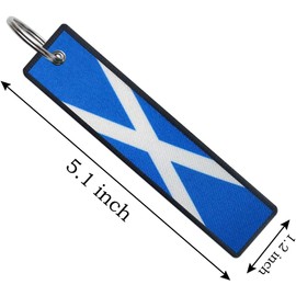 JAVD - Llavero de bandera escocesa con llavero, llaves, coches, motocicletas, mochilas, equipaje y regalos, EDC (paquete de 3), Verde, Medium