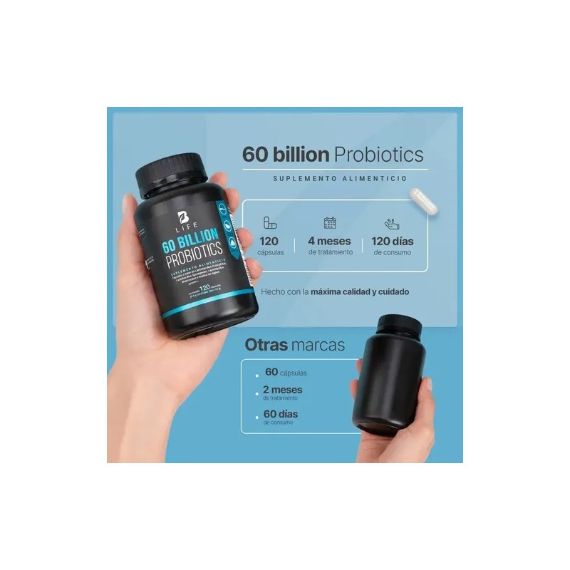 Suplemento Alimenticio 60 Billion Probiotics 60g B Life