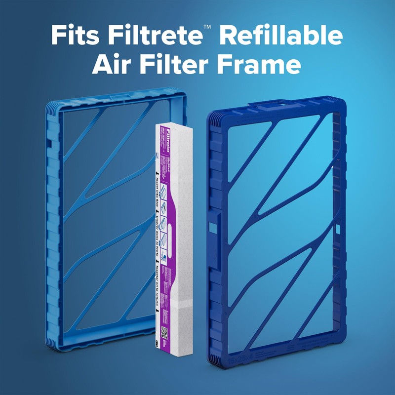 Filtrete 16x25x4 Refillable Air Filter replacement, MPR 1550, MERV 12,