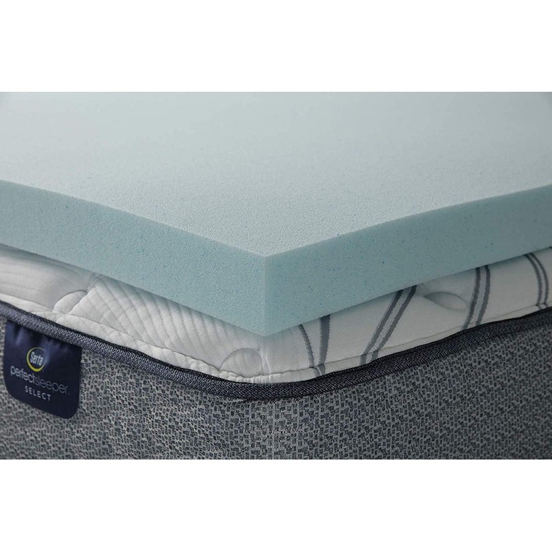Serta ThermaGel Cooling, Pressure-Relieving Memory Foam Mattress Topper, 3 Inch,