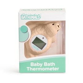 Baby Bath Thermometer | Baby Bath Toys | Adorable Seal Design | Safe Baby Thermometer for Infants | Newborn Essentials | ℉/℃ | Beige
