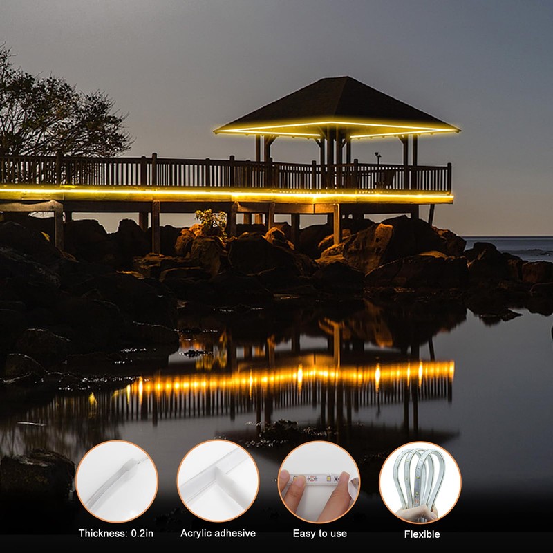 50Ft Solar LED Strip Lights Outdoor, 540 LED Long Strip