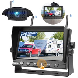 VASTEND 7 Inch RV Backup Camera Wireless, HD 1080P DVR Backup Camera High-Speed Rear View Observation System Stable Signals for RVs, Trucks, Trailers, IP69 Waterproof IR Night Vision