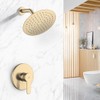 POP SANITARYWARE Shower Faucet Set Brushed Gold Bathroom Rainfall Shower