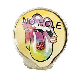 TheCheshireCat Fake No Hole Tongue Ring Suction Cup Hypoallergenic (1 Piece) Bright Green (A/5/2/A10)