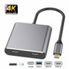 ANDROSET Type C to Dual HDMI USB 3.0 PD Converter