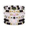 Frgofl 6Pcs Surfer Heishi Friendship Bracelets Set Stackable Stretch Clay