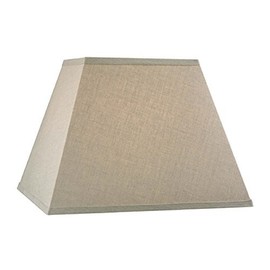 Upgradelights Beige Linen Square Mission Style Nickel Clip On Chandelier Lampshade (Beige Linen)