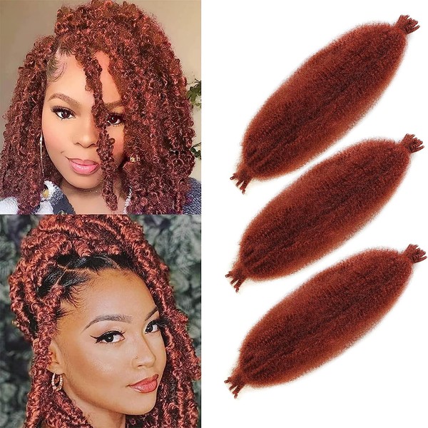 Afro Twist Hair, Pack of 3 Pre-Separated Kinky Marley Twist