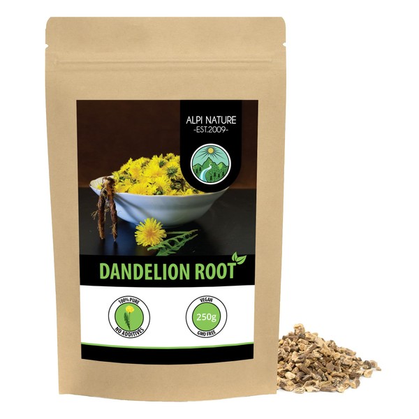 Dried dandelion root (250g, 8.8oz), cut dandelion root, 100% pure