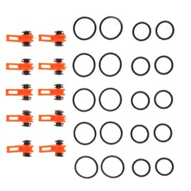 OTOTEC 10x Hooks For Fishing Rod Plastic Hook Keeper Fish Rods Tackle Accessory, Orange