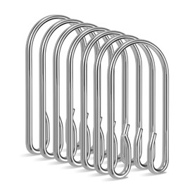TENOVEL Double Shower Curtain Hooks Rings,Double Sided Shower Curtain Hooks Rust Proof for Shower Curtain，Stainless Steel Bathroom Shower Hangers Rings for Shower Rods-24 Pack