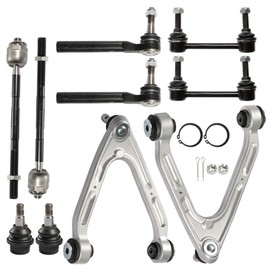 labwork 10pc Front Upper Control Arms Ball Joint Assembly Tie Rod End Sway Bar Link Kit Driver & Passenger Side Replacement for 2006-2010 Hummer H3 H3T