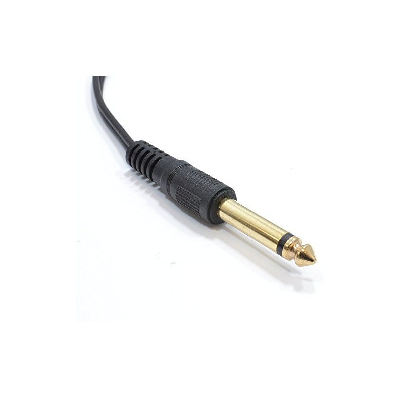 kenable 6.35mm Mono Jack Plug to Phono RCA Plugs SCREENED