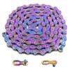 GOIYZTTR 8 Speed Chain, 6/7/8 Speed Bike Chain Colorful Electroplating