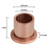10L0L Golf Cart Flanged Spindle Bronze Bushing, King Pin Steering