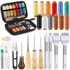 MORFEN 56Pcs Leather Stitching Punch Kit, Sewing Kit with 4mm