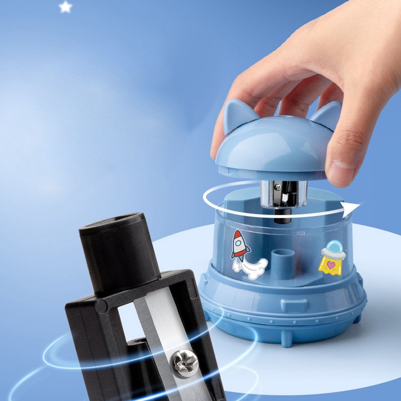 Electric Pencil Sharpener Cartoon Battery Powered Electric Pencil Sharpener for
