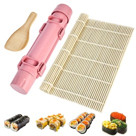 Fidqiog Sushi Making Kit, Sushi Bazooka and Sushi Mat with Sushi Spatula, 2025 New Sushi Maker for Making Sushi Roller, Beginner Sushi Kit for Home Kitchen and Parties
