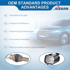 AISHAN Sensor de oxígeno O2 aguas abajo compatible con Infiniti EX35 FX35 FX50 G25 G35 G37 M35 M37 M56 QX70 Nissan 350Z 370Z Altima Cube Maxima Murano Rogue Sentra Versa Reemplaza # 234-4380