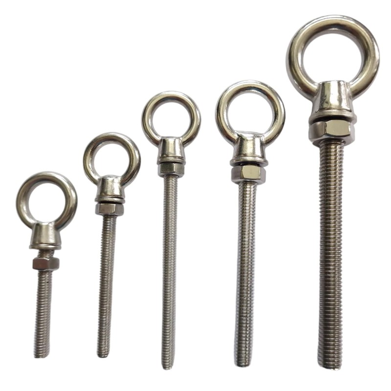 M6 x 40mm Lifting Long Eye Bolt Longshank with Full