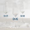 LiBongTa Small 2 Inch Twist Tie Pre-Made Satin Dusty Blue